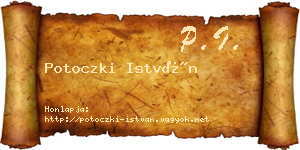 Potoczki István névjegykártya