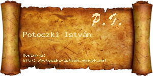 Potoczki István névjegykártya